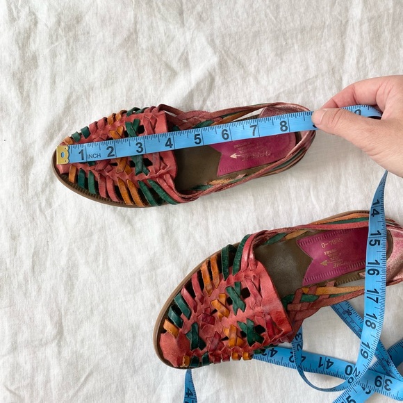 Vintage Apache Multicolour Huaraches Leather Sandals - Picture 11 of 14